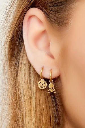 pendientes de acero inoxidable calabaza redonda  h5 Imagen3